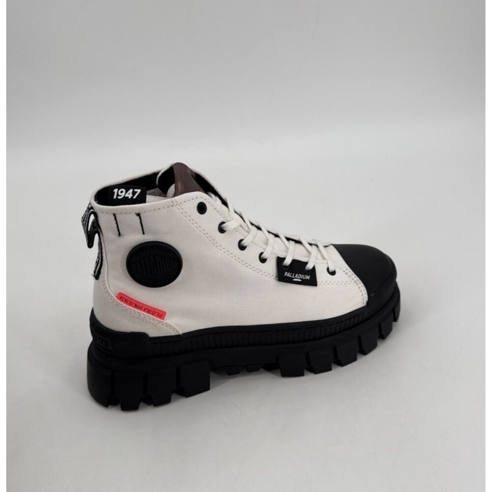 Palladium Womens Revolt Hi TX Sneakers Size 9 White Black Ankle Boot - Picture 5 of 13